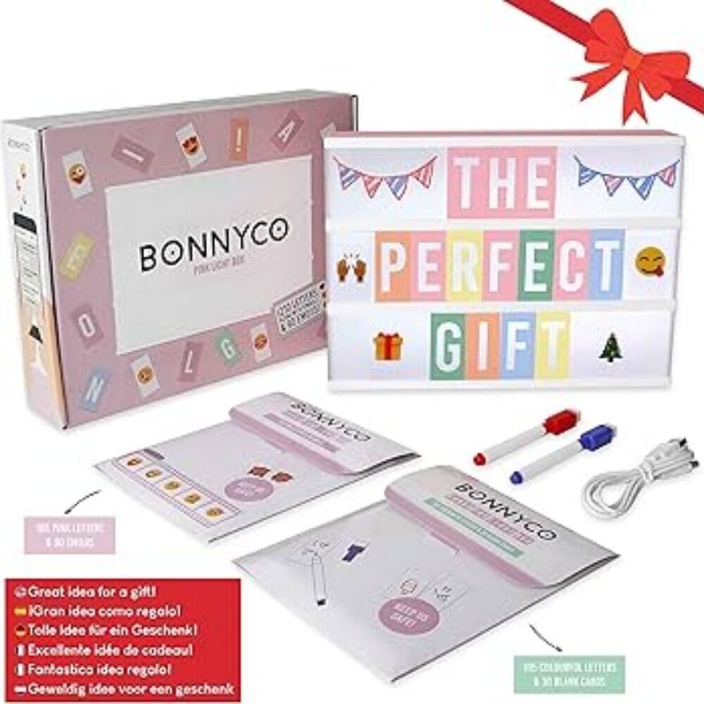 BONNYCO Pink Cinema LED Home Office & Room Decor Light Box NIB